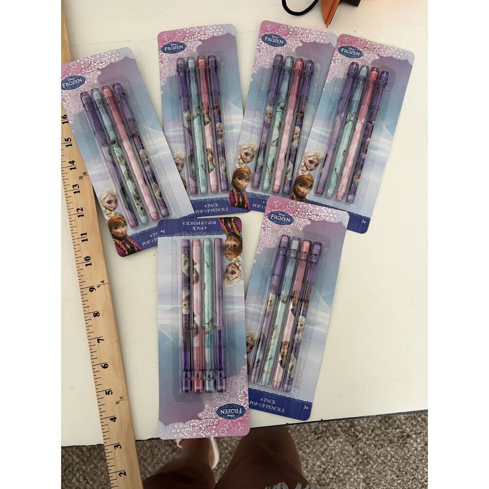 Disney Frozen 4 pack pop up pencils - 6 packages